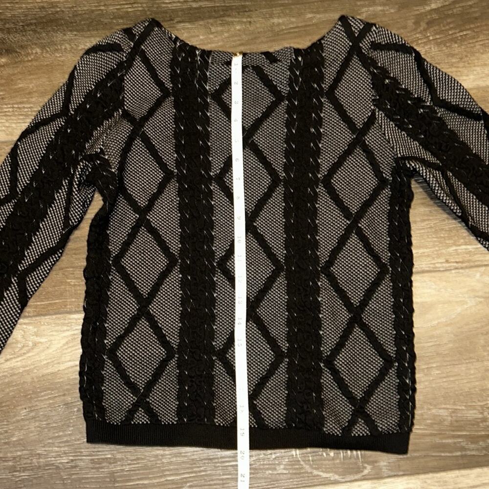 Worthington, 3/4 sleeve, black and gray, fall, size small regular, sweater - Picture 8 of 12